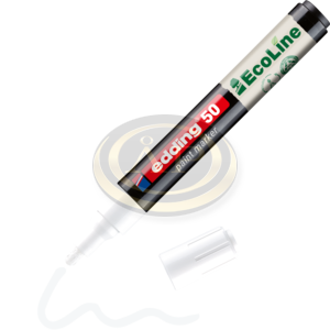 EDDING 50 Lakkmarker, kerek 2-3mm ir&oacute;cs&uacute;cs, feh&eacute;r
