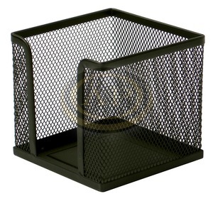 Kockat&ouml;mb tart&oacute; f&eacute;mh&aacute;l&oacute;s fekete, 10x10x8cm, Official