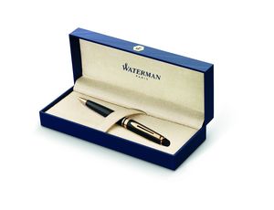 Waterman Expert III. golyóstoll, Lakk fekete, arany klipsz S0951700