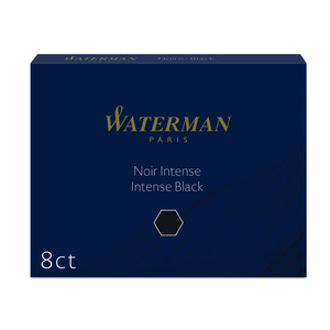 Töltőtoll patron -52001- hosszú FEKETE WATERMAN 8db/dob
