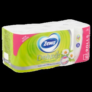 Egészségügyi papír Zewa Deluxe Kamilla/fehér 3 rétegű toalettpapír 16 tekercs