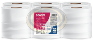 SOVIO toalettpap&iacute;r 80,75mtr 18cm &aacute;tm&eacute;rő 2 r&eacute;tegű 100% cellul&oacute;z