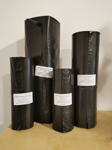 Szemeteszsák 160 liter, fekete, 80x120cm, 30mic 10db/roll