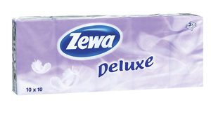 Papírzsebkendő ZEWA Delux 10x10db 3rétegű