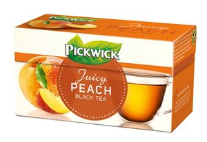 Tea Pickwick fekete tea, őszibarack ízzel 20x1,5gr