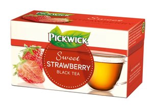 Tea Pickwick fekete tea, földieper ízzel 20x1,5gr
