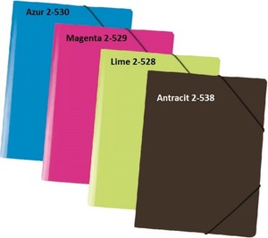 P+P gumis mappa A/4 piros műanyag 2-534