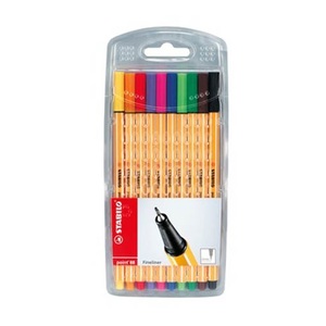 Tűfilc készlet Stabilo Point 88 0.4 mm 10 db-os