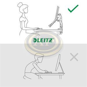 Leitz Ergo Dual helytakar&eacute;kos monitor- &eacute;s laptopkar, s&ouml;t&eacute;tsz&uuml;rke