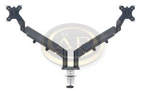 Leitz Ergo Dual helytakar&eacute;kos monitorkar k&eacute;t monitorhoz, s&ouml;t&eacute;tsz&uuml;rke