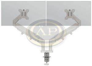 Leitz Ergo Dual helytakar&eacute;kos monitorkar k&eacute;t monitorhoz, vil&aacute;gos z&uuml;rke