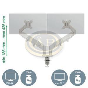 Leitz Ergo Dual helytakar&eacute;kos monitorkar k&eacute;t monitorhoz, vil&aacute;gos z&uuml;rke
