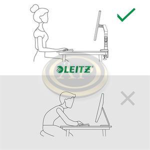 Leitz Ergo Dual helytakar&eacute;kos monitorkar k&eacute;t monitorhoz, s&ouml;t&eacute;tsz&uuml;rke