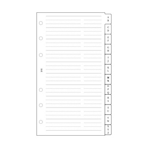 Saturnus betétlap M315/F gyűrűs kalendáriumhoz telefonregiszter fehér 2026.év