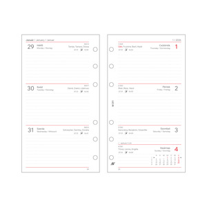 Betétlapcsomag gyűrűs kalendáriumhoz HETI -M311/F FEHÉR SATURNUS,  2026.év