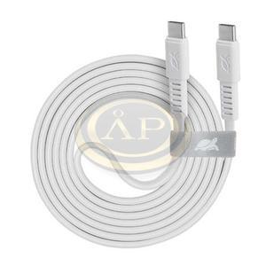 t&ouml;ltők&aacute;bel USB-C_USB-C, USB k&aacute;bel, USB-C - USB-C, 1,2 m, RIVACASE PS6005, feh&eacute;r