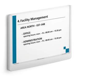 Durable Kombinált klik rendszerű íratrögzítős írányító tábla 210x148mm, fehér