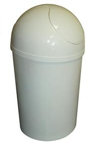 Szemetes 35 literes, billenőfedeles, fehér, hengeres