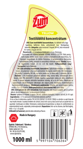 Zum textil&ouml;bl&iacute;tő s&aacute;rga 1L, koncentr&aacute;tum