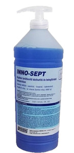 Inno-Sept higénés fertőtlenítő kéztisztító és betegfürdető folyékony szappan 1000ml, pumpával