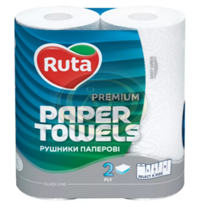 Ruta Premium tekercses h&aacute;ztart&aacute;si pap&iacute;rt&ouml;rlő, 2 r&eacute;tegű, 100% tiszta cellul&oacute;z alap&uacute; pap&iacute;rb&oacute;, 120lap / tek