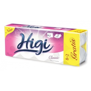 Toalettpapír 10 db/csomag, 3 rétegű