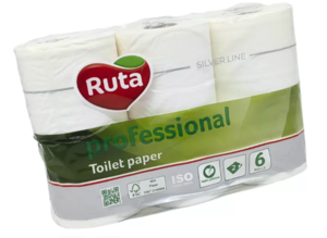 Ruta Professional toalettpapír 6 tekercs, 500 lap/tek, 2 rétegű 100% cellulóz