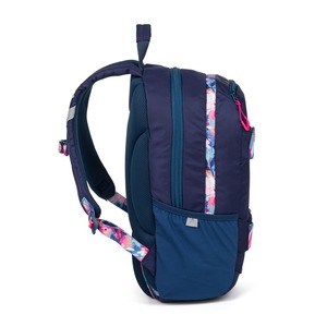 P+P OXY SPORT Flowers Blue Diák hátizsák + tolltartó  8-39725E
