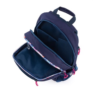P+P OXY SPORT Flowers Blue Diák hátizsák + tolltartó  8-39725E