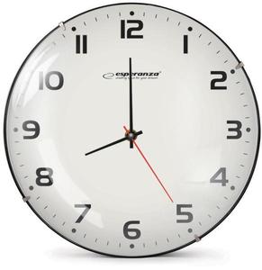 Esperanza San Francisco Falióra, 30cm átmérő, fekete keret, fehér számlap, fekete számok