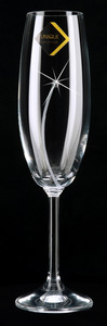 Ravenna MADE WITH SWAROVSKI ELEMENTS 1 kristállyal díszített pezsgős flőte, 240 ml, 2db / csom
