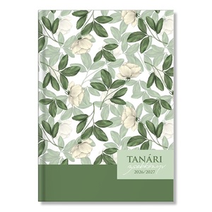 Tan&aacute;ri zsebk&ouml;nyv A5, Bloom mint&aacute;s papir bor&iacute;t&oacute;val 2026/2027. tan&eacute;vre