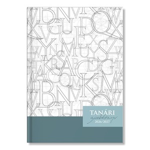 Tan&aacute;ri zsebk&ouml;nyv A5, Letters mint&aacute;s papir bor&iacute;t&oacute;val 2026/2027. tan&eacute;vre