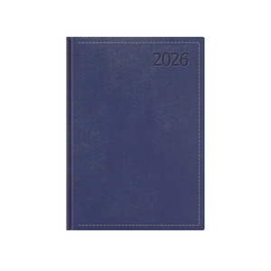 Agenda A5 napi Top Timer Traditional kék borítóval, fehér lap 2026.év