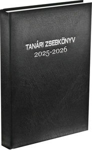 Tanári zsebkönyv A5, fekete borítóval 2025/2026 tanévre
