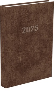 Határidőnapló, Agenda A5 napi beosztású naptár, barna borítóval, 320 oldal, 145x205mm, 2026. év