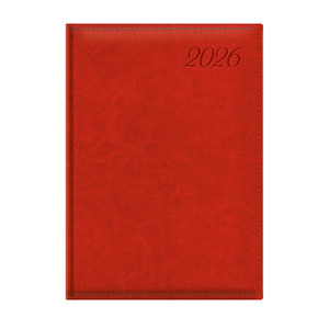 Top Timer Image Agenda A5 napi  piros borítóval, chamois lap 2026.év