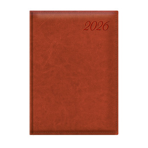 Top Timer Image Agenda A5 napi vörösesbarna borítóval, chamois lap 2026.év