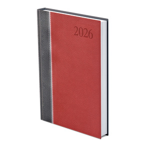 Agenda A5 napi Top Timer Groovy antracit-ezüst-bordó borítóval, fehér lap 2026.év