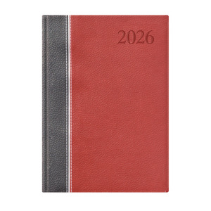 Agenda A5 napi Top Timer Groovy antracit-ezüst-bordó borítóval, fehér lap 2026.év