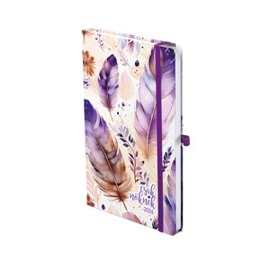 Top Timer A5 heti agenda, Csak nőknek, 'lila toll' fehér lapok, 2026.év