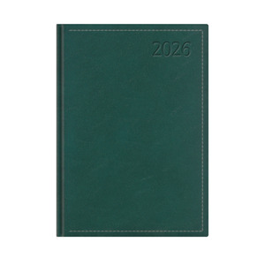 Agenda B5 heti Top Timer Traditional zöld borítóval, fehér lap 2026.év