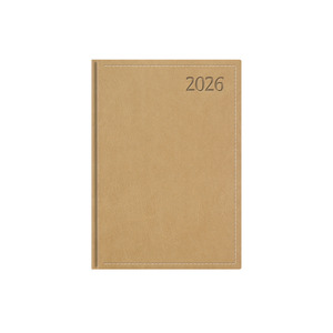Agenda B6 heti Top Timer Traditional bézs borítóval, fehér lap 2026.év