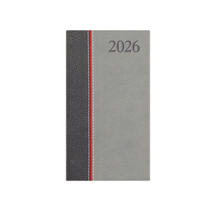 Zsebnaptár Top Timer Groovy heti antracit-piros-szürke, álló elrendezés, fehér lapok 2026.év