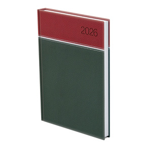 Agenda B5 heti Top Timer Young bordó-fehér-zöld borítóval, fehér lap 2026.év