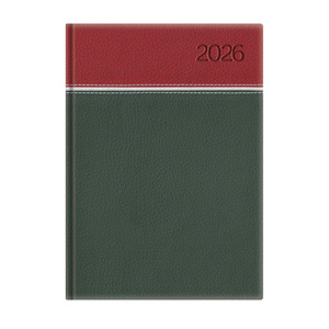 Agenda B5 heti Top Timer Young bordó-fehér-zöld borítóval, fehér lap 2026.év