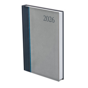 Agenda A5 napi Top Timer Groovy kék-kék-szürke borítóval, fehér lap 2026.év