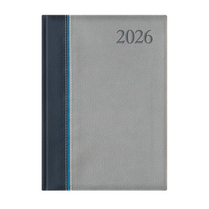 Agenda A5 napi Top Timer Groovy kék-kék-szürke borítóval, fehér lap 2026.év
