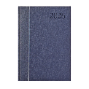 Agenda A5 napi Top Timer Groovy kék-ezüst-kék borítóval, fehér lap 2026.év