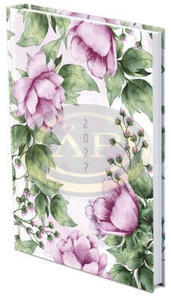 Agenda B5 heti Top Timer Joy Hibiszkusz UV, feh&eacute;r lap